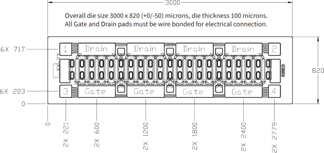 Mechanical Drawing - Wolfspeed CGHV60040D & CGHV60075D5 6.0GHz GaN HEMTs Mechanical Drawing - Wolfspeed CGHV60040D & CGHV60075D5 6.0GHz GaN HEMTs