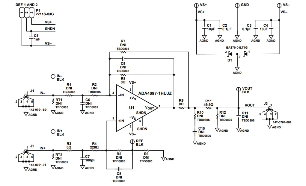 Schematic - Analog Devices Inc. EVAL-A4098-1HUJZ Evaluation Board