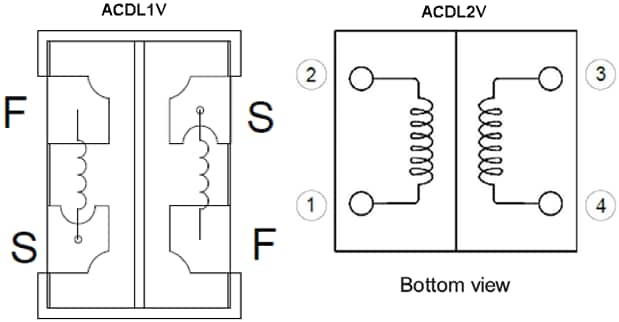 Schematic - Eaton ACDL1V/ACDL2V Automotive Class D Audio inductors Schematic - Eaton ACDL1V/ACDL2V Automotive Class D Audio inductors