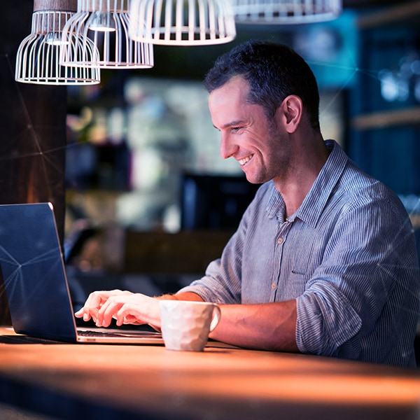 Man using Laptop