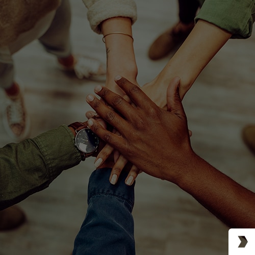 un grupo de personas tomadas de la mano, creando un sentido de unidad y conexión