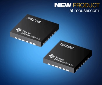Mouser Now Stocking the Latest USB-PD Source Controllers and USB 3.1 10Gbps Linear Redriver from Texas Instruments